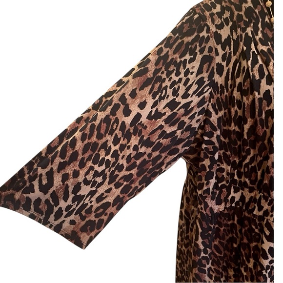 PLUS SIZE!!🔥SALE🔥LANE BRYANT LEOPARD ANIMAL PRINT JERSEY WRAP DRESS SZ 26/2 - Picture 9 of 12